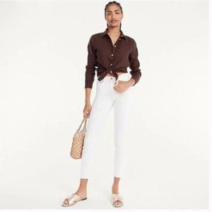 J. Crew White 9 Inch Rise Toothpick Jeans